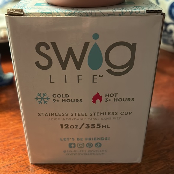 Swig Rose Gold Stainless Steel Stemless Wine Cup. NIB - Picture 2 of 4